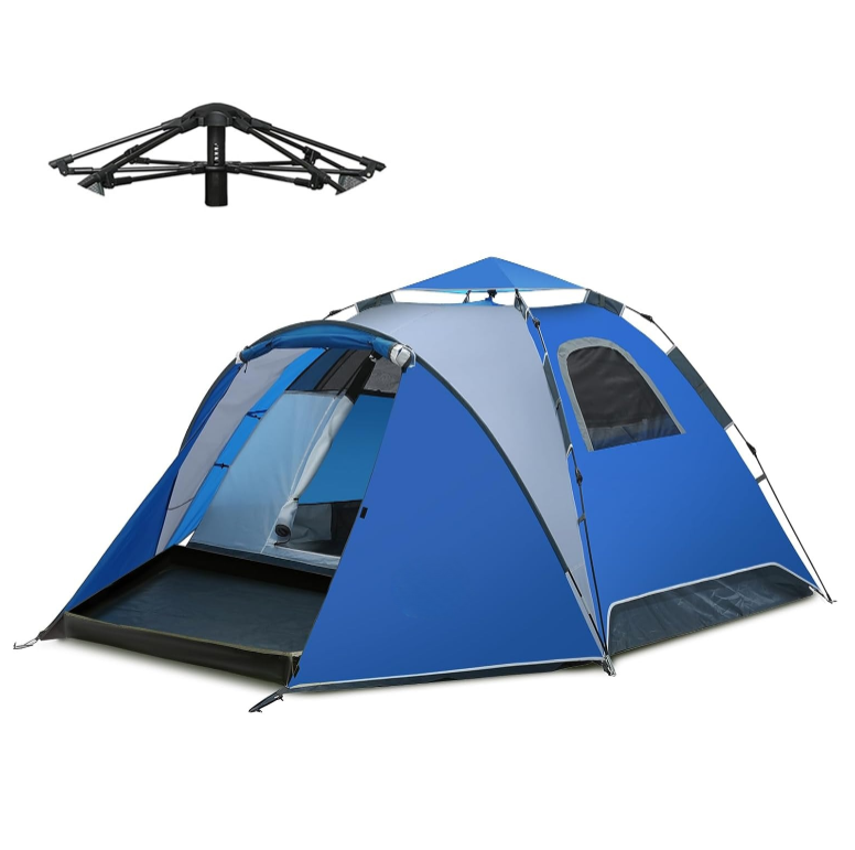 Outdoor Adventure Hub - OEM 4シーズン自動ポップアップテント - 瞬間設営ハブ型キャンプシェルター、防水・防風仕様でアウトドアアドベンチャーに最適