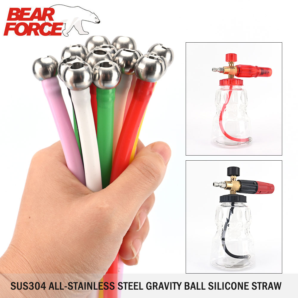 Bear Spray Clip - 洗車アクセサリー ステンレス製フィルター 高圧洗浄機用 フォームキャノン スノーフォームランスフィルター プラスチックパイプ付き