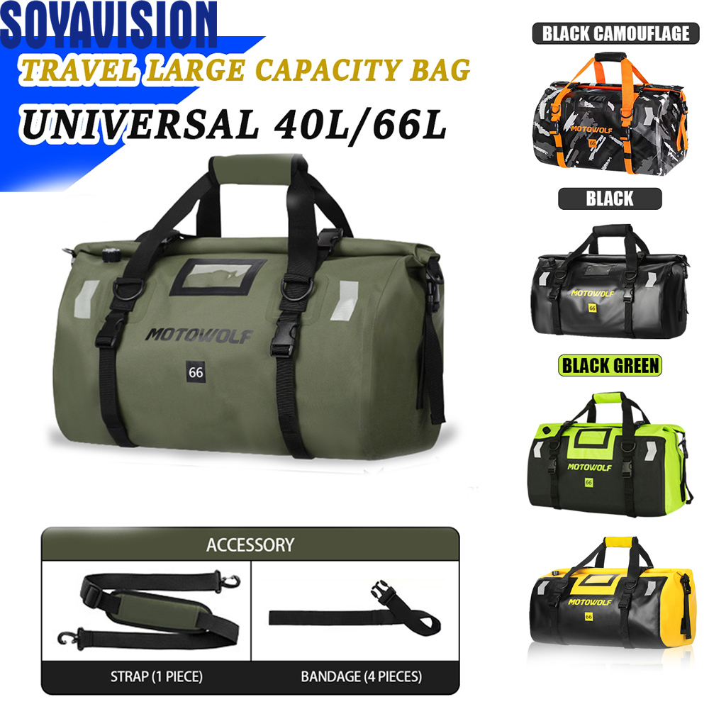 Outdoor Adventure Kayak - 防水ダッフルバッグ 40L/66L オートバイ旅行用ドライバッグ オートバイ、ボート、カヤック、キャンプ、釣り、アウトドアアドベンチャー用
