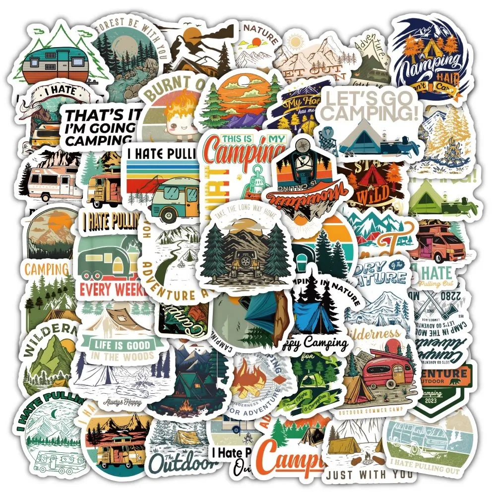 Outdoor Adventure Stores - 60 個のアウトドア キャンプ スタイル A ステッカー