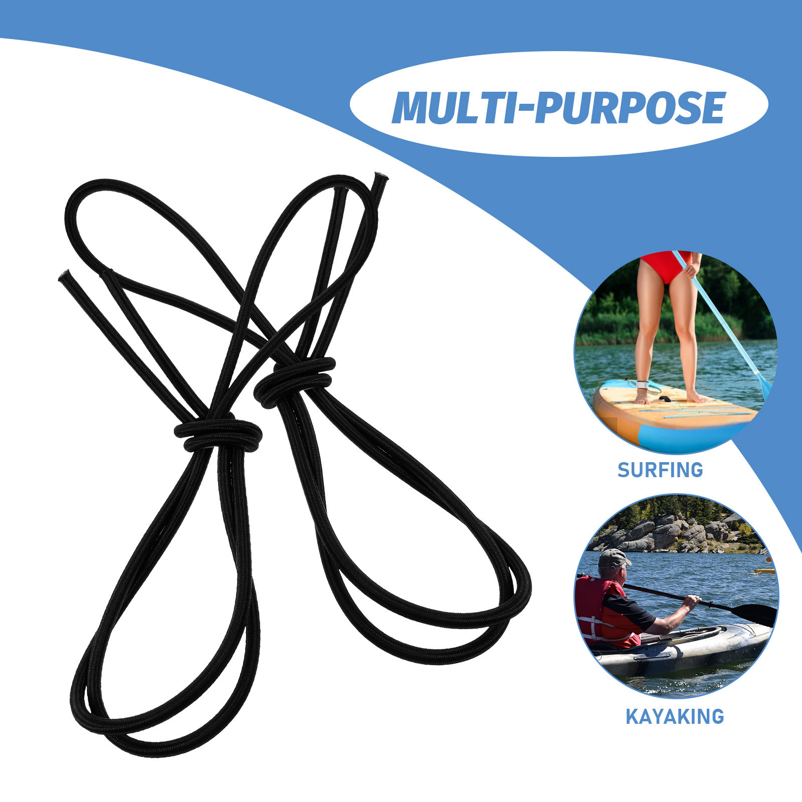 4本セット 伸縮性パドルリーシュ カヤック カヌー サーフィ - Outdoor Adventure Kayak のレビューと価格