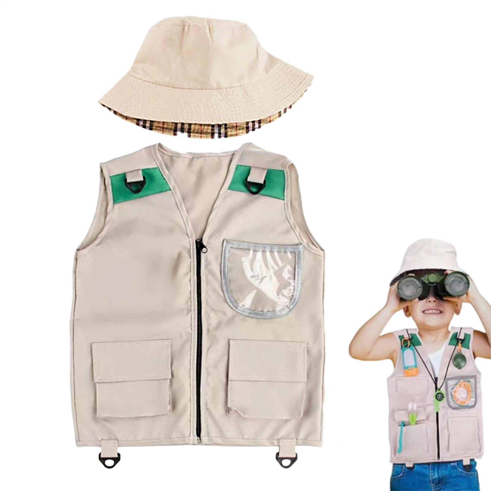 サファリキッズアウトドアエクスプローラーキット、カーゴベスト - Outdoor Adventure Kit For Kids のレビューと価格