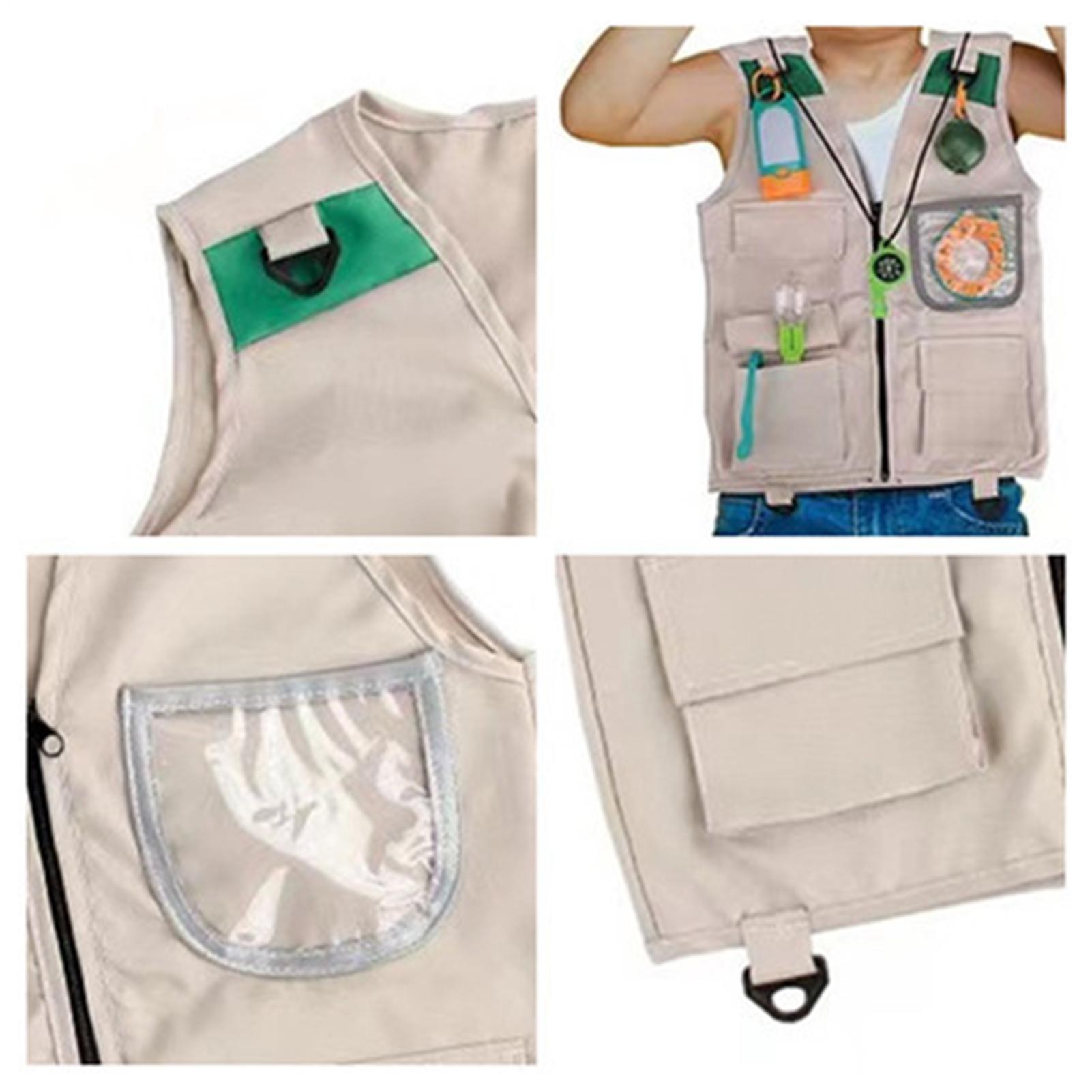 サファリキッズアウトドアエクスプローラーキット、カーゴベスト - Outdoor Adventure Kit For Kids のレビューと価格