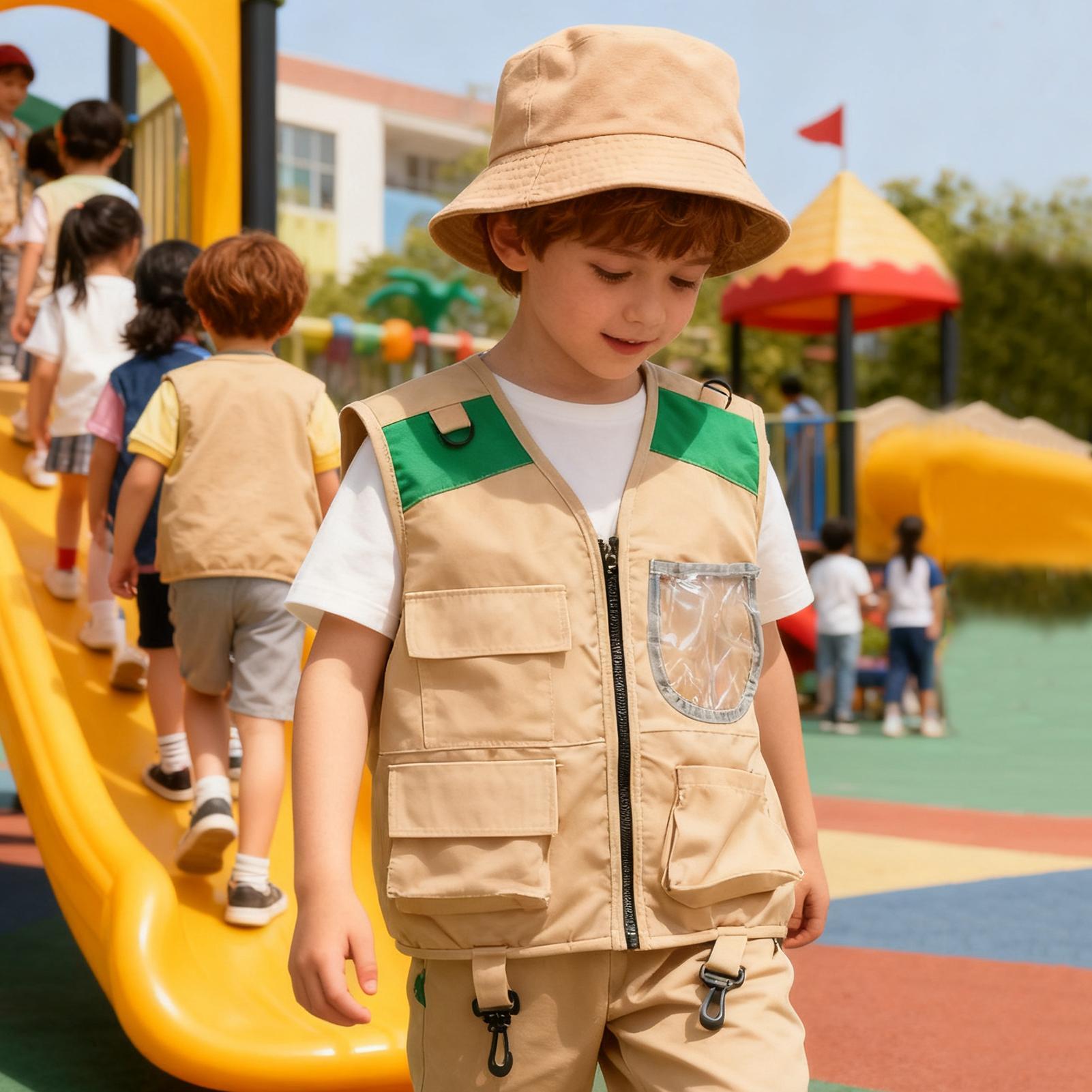 キッズエクスプローラーベストと帽子 ハロウィンコスプレキット - Outdoor Adventure Kit For Kids のレビューと価格