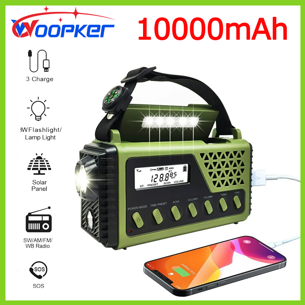 Woopker ラジオ SY-1199 10000mAh 多 - Emergency Radio Solar のレビューと価格