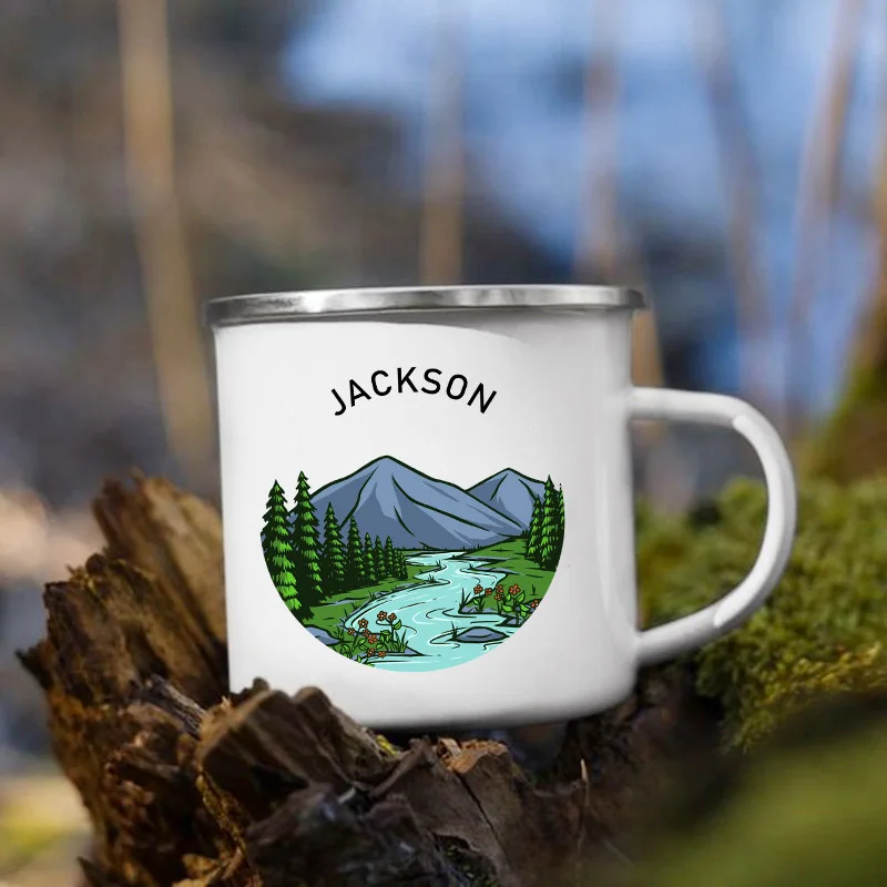 パーソナライズされたキャンピングマグ カスタムネーム キャン - Outdoor Adventure Names のレビューと価格