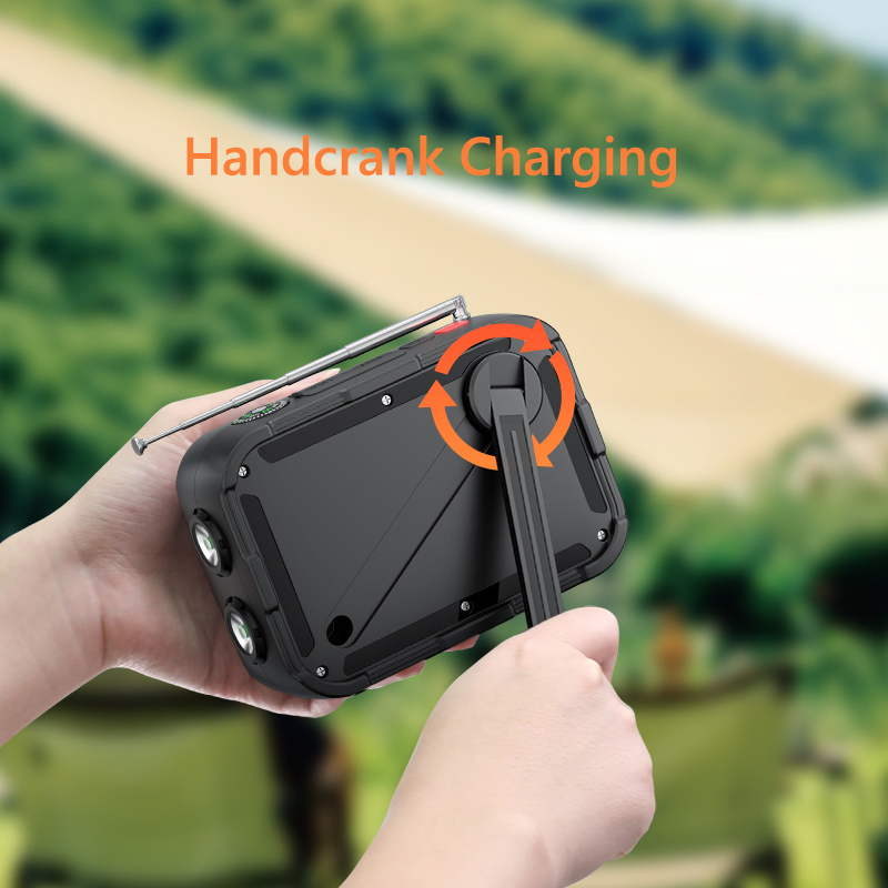 LED懐中電灯,パワーバンク,USB充電,ハンドクランク,ラ - Emergency Radio Solar のレビューと価格