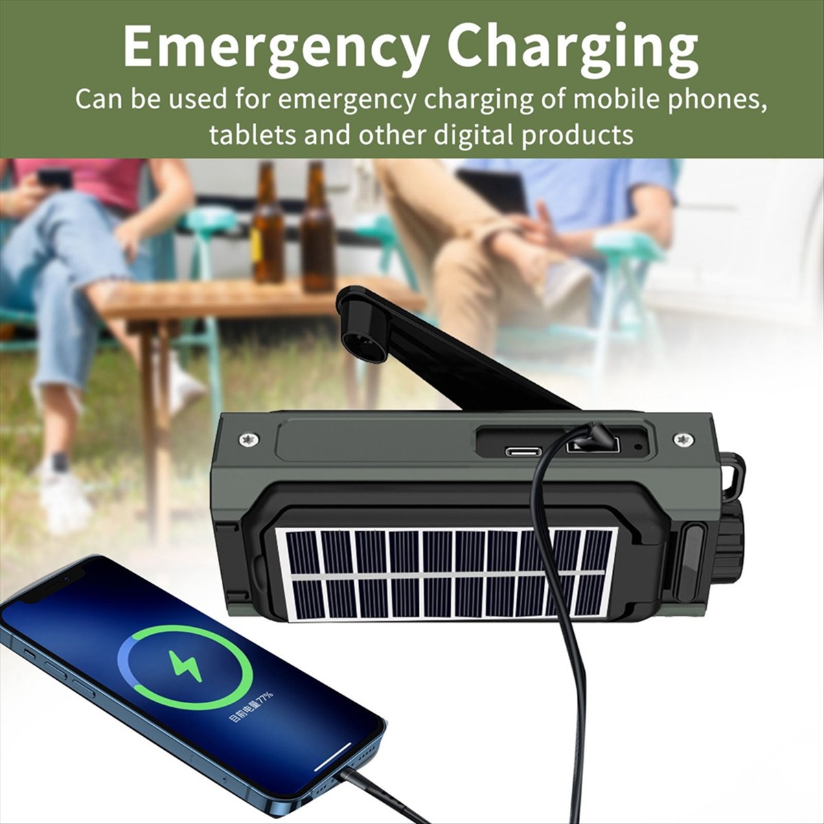 A26Z ポータブルソーラーラジオ、緊急用手回しラジオ、ダイ - Emergency Radio Solar のレビューと価格