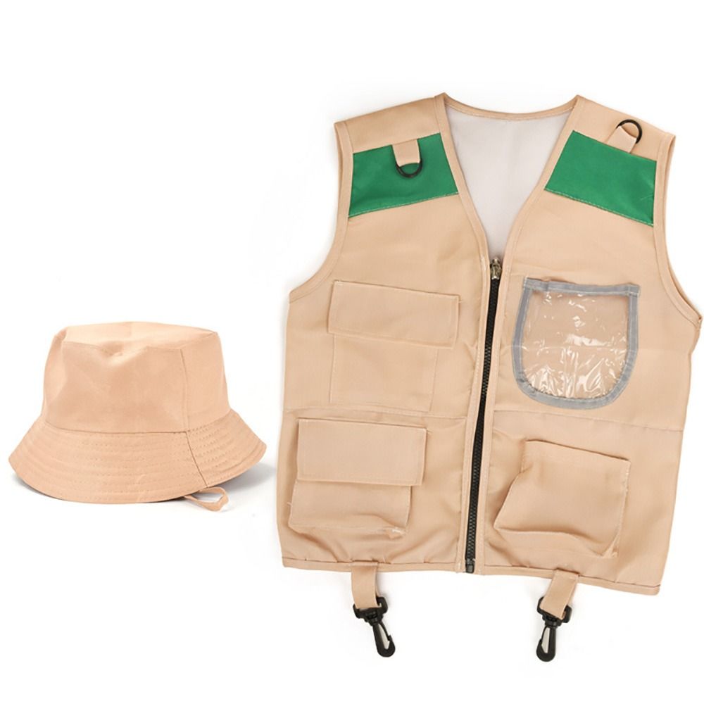 マルチカラー エクスプローラー ハット ベスト カーゴデザイ - Outdoor Adventure Kit For Kids のレビューと価格