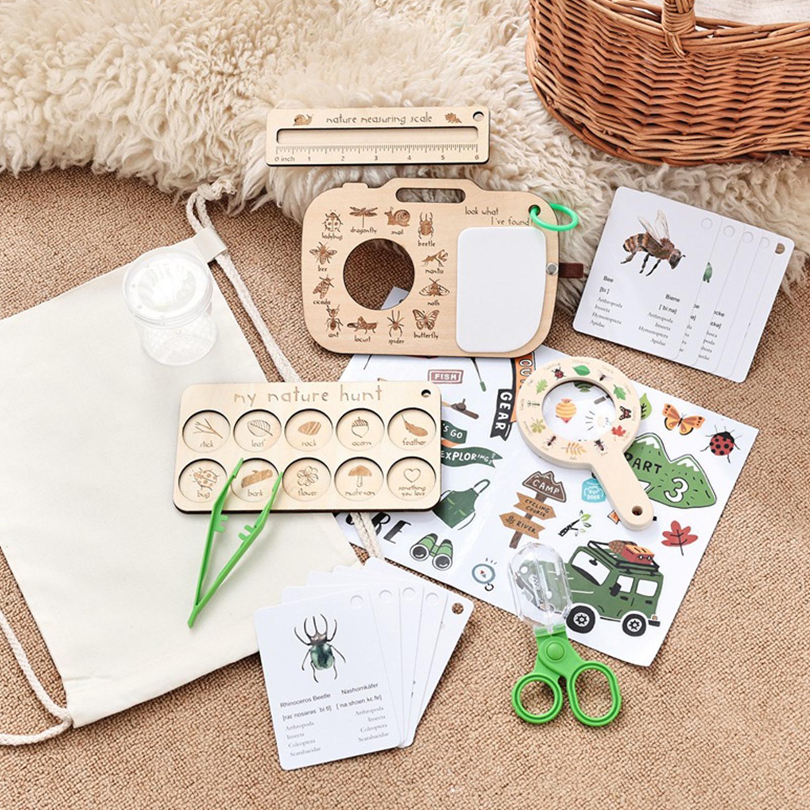 自然探検おもちゃ 植物顕微鏡 教育用ギア 子供用アウトドアア - Outdoor Adventure Kit For Kids のレビューと価格